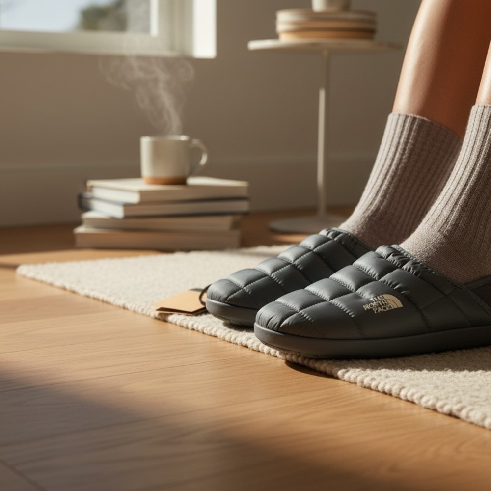 The North Face Dark Gray Thermoball Traction Mule Slippers